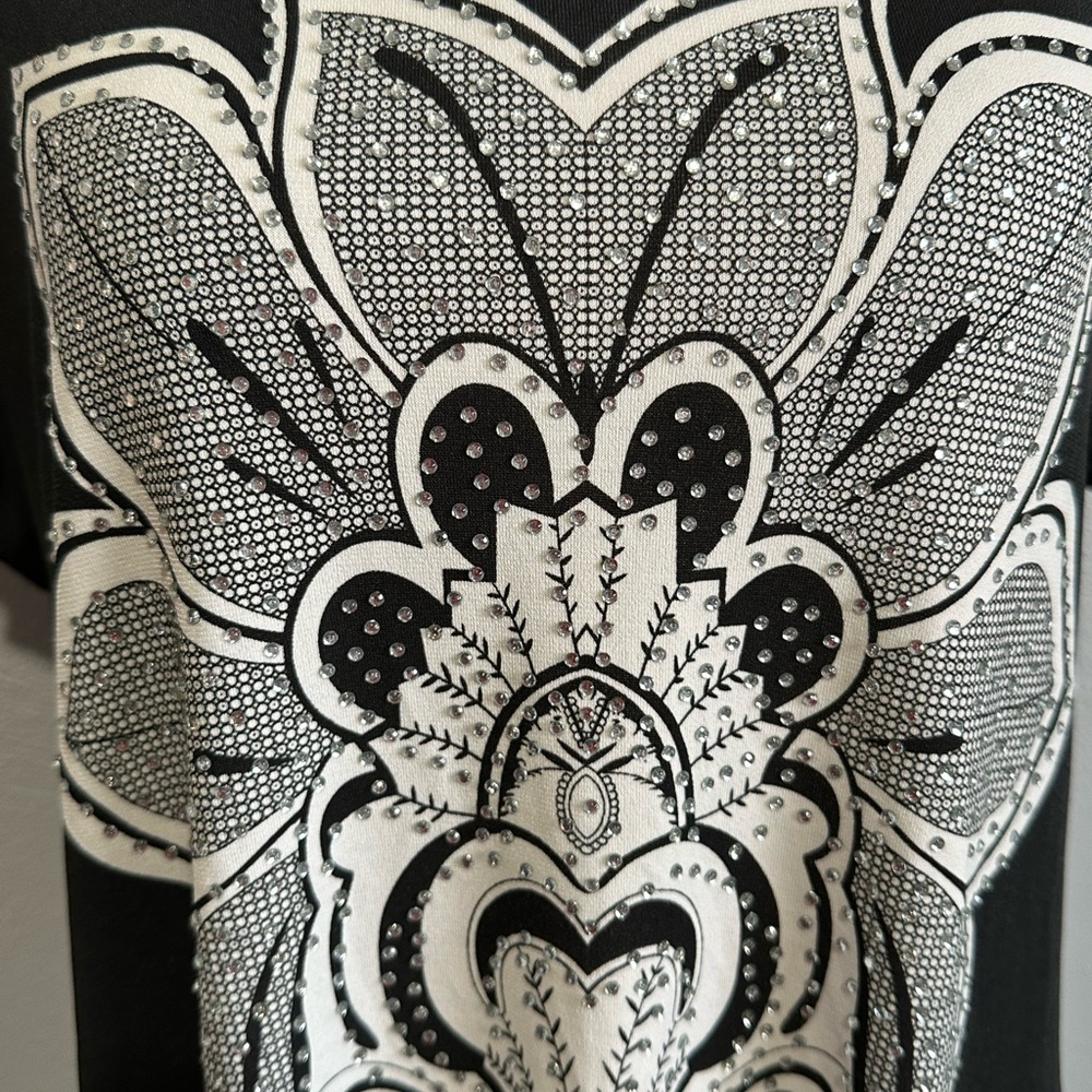 Ameri Mode Elegant Black And White Floral Women's… - image 6